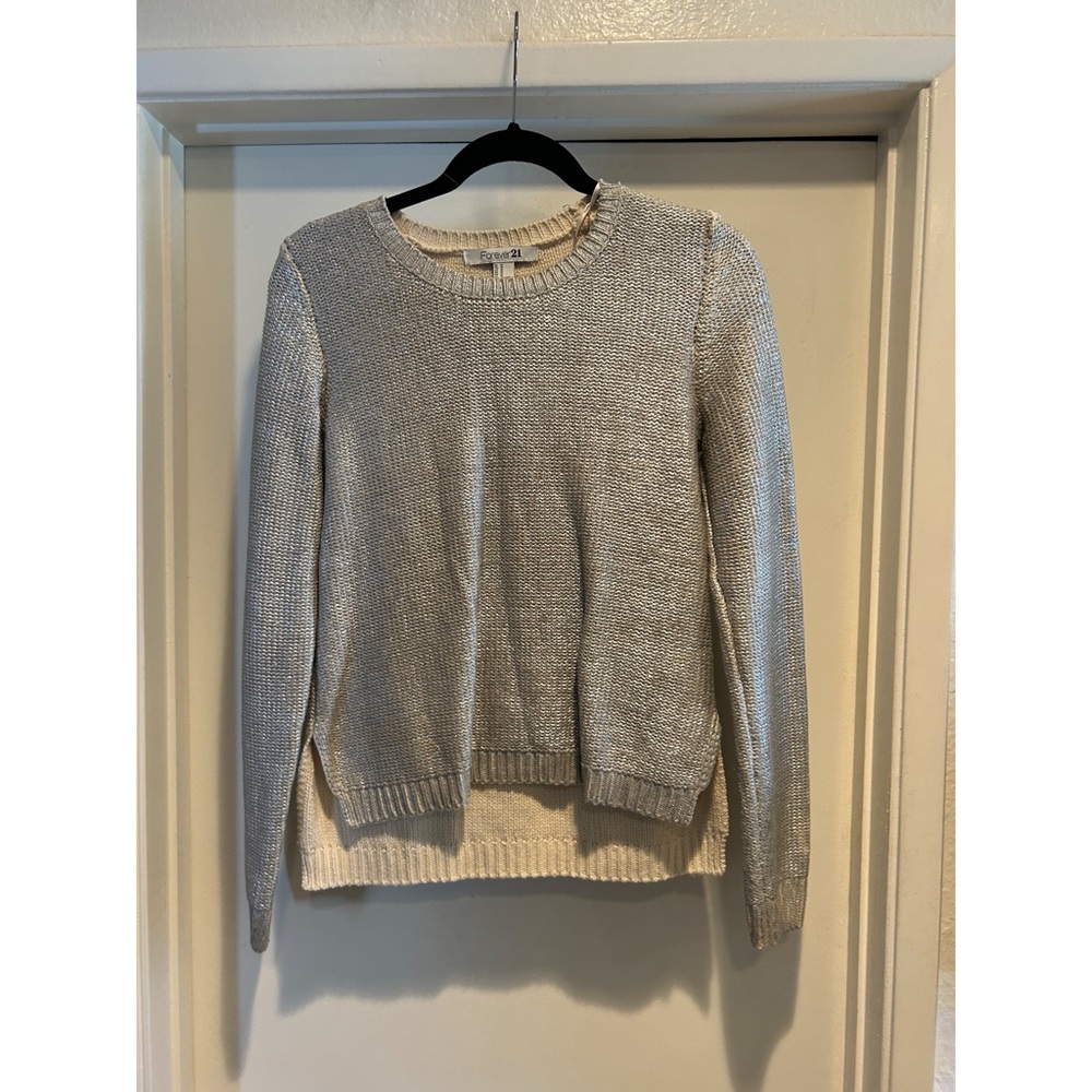 Metallic Crewneck Sweater